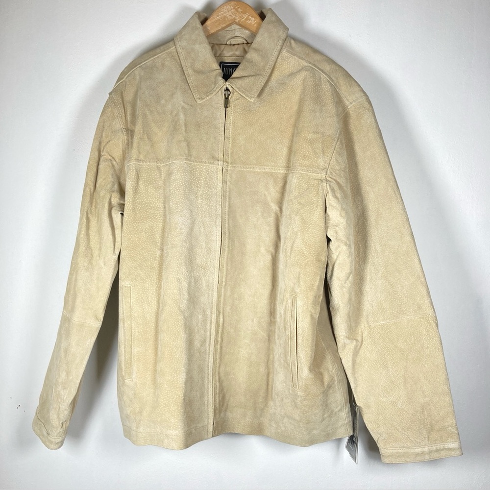 Junction West Leather Jacket Men's Beige Size M